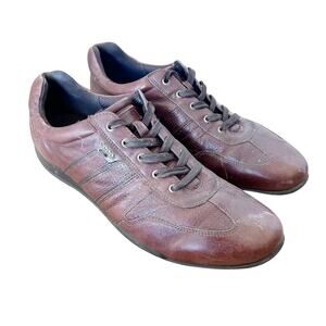 Ecco 24/7 Ultra Comfort Brown Leather Sneakers Sz 43
